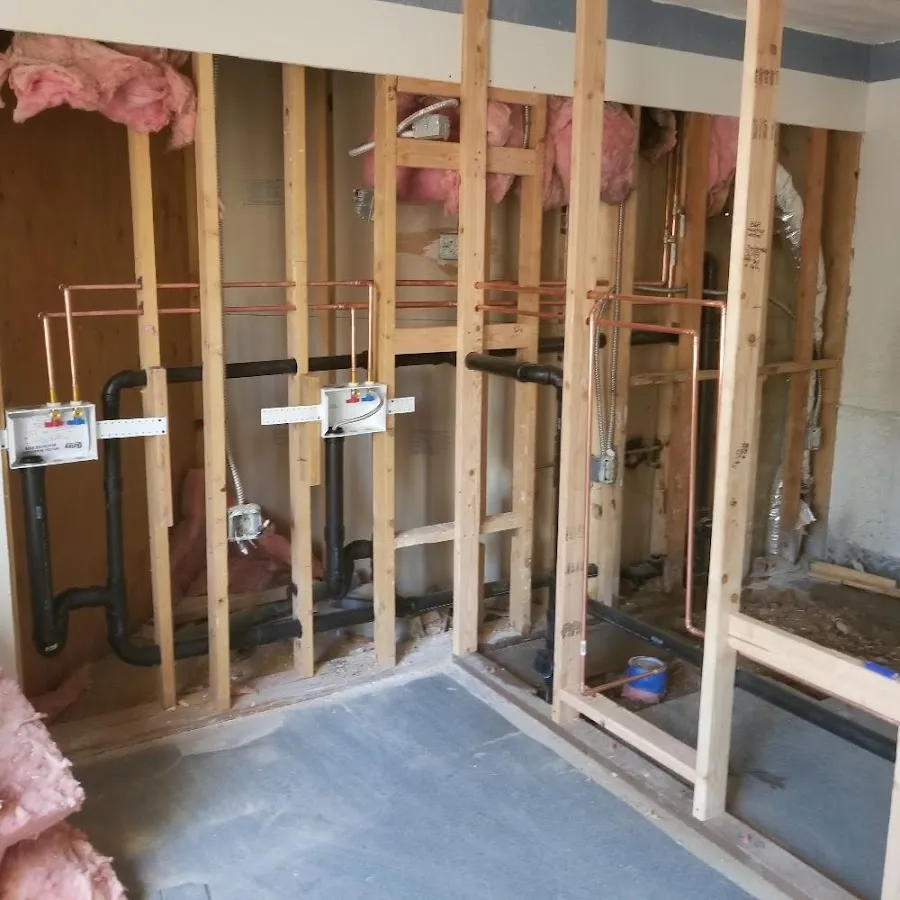 Copper pipe rough-in and plumbing installation in Catskill
